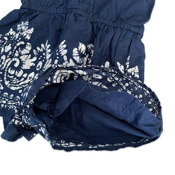 Janie and Jack sleeveless border print pom pom romper merchant marine girls 3T - Picture 8 of 12